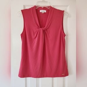 Calvin Klein Drape Neck Sleeveless Top, Size S